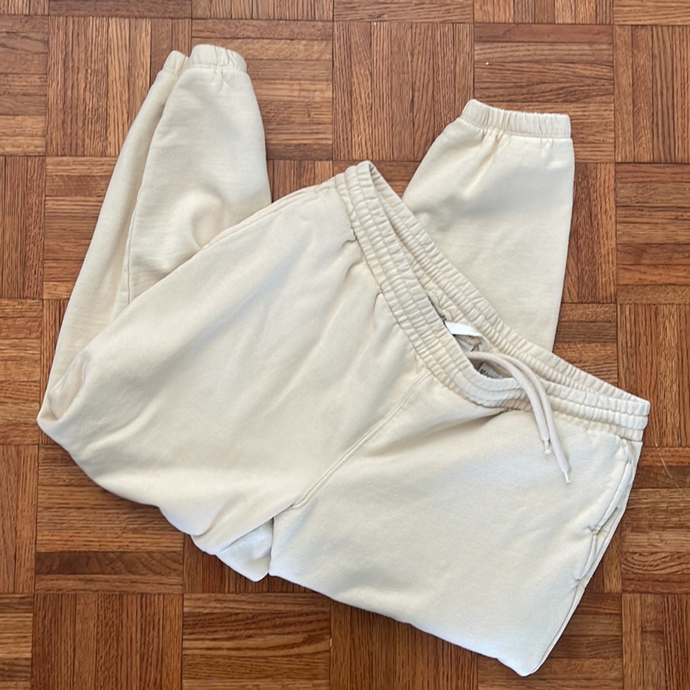 H&M Light Yellow Sweat Pants